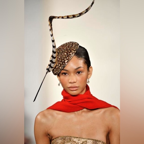 Ralph Lauren Collection Fall 2008 Scarlet Red Cashmere Bullion Crest Scarf - Picture 7 of 16